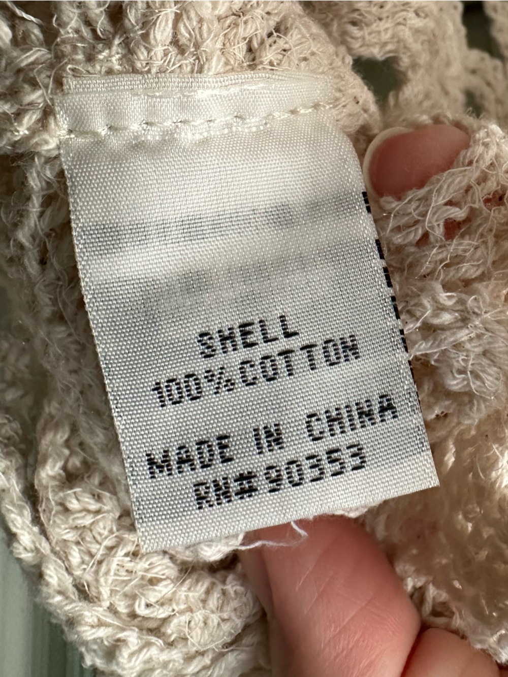 Rebellion Cotton Crochet Cream Tank Top - Picture 6 of 7